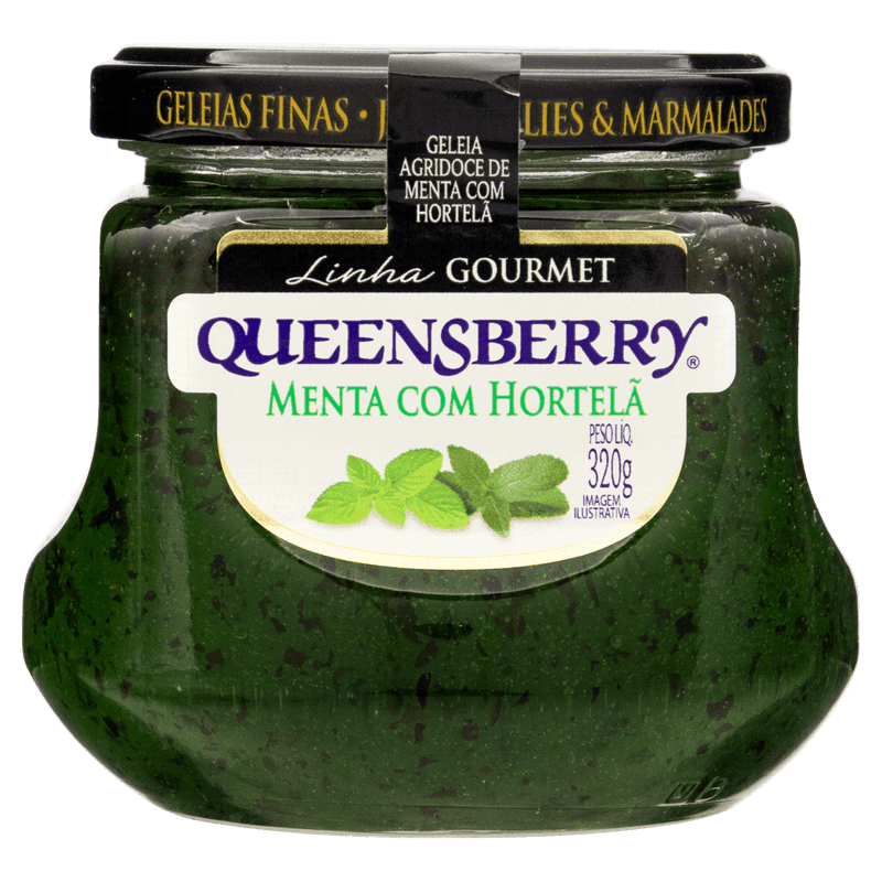 Geleia-Agridoce-Menta-com-Hortela-Queensberry-Gourmet-Vidro-320g