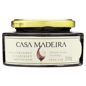 Geleia Cabernet Sauvignon Casa Madeira Gourmet Vidro 240g