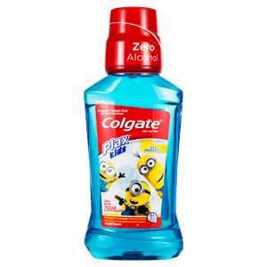 Enxaguante Bucal Zero Álcool Tutti Frutti Minions Colgate Plax Kids Frasco 250ml