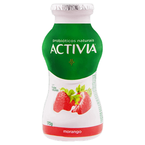 Leite Fermentado Parcialmente Desnatado Morango Activia Frasco 170g