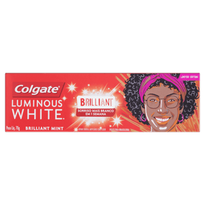 Creme Dental Brilliant Mint Colgate Luminous White Caixa 70g