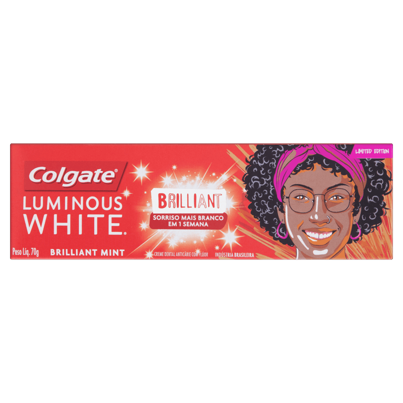 Creme-Dental-Brilliant-Mint-Colgate-Luminous-White-Caixa-70g