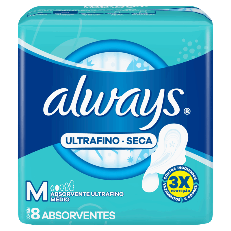 Absorvente-com-Abas-Dia-Ultrafino-Seca-Always-Pacote-8-Unidades