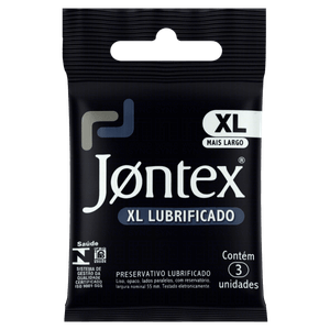 Preservativo Masculino Lubrificado Jontex XL Pacote 3 Unidades