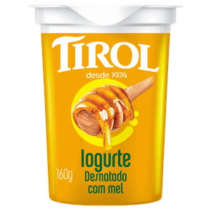 Iogurte Desnatado Mel Tirol Copo 160g