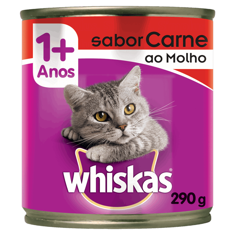 Alimento-para-Gatos-Adultos-1--Carne-ao-Molho-Whiskas-Lata-290g