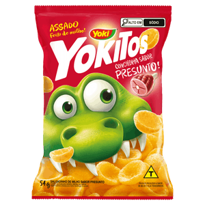 Salgadinho de Milho Conchinha Presunto Yoki Yokitos Pacote 54g