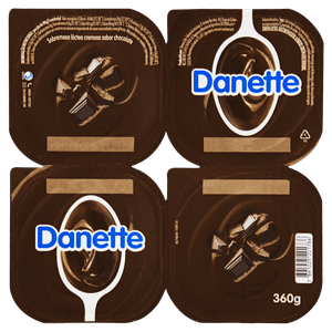 Sobremesa Láctea Chocolate Danette Bandeja 360g 4 Unidades