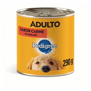 Alimento para Cães Adultos Carne ao Molho Pedigree Lata 290g