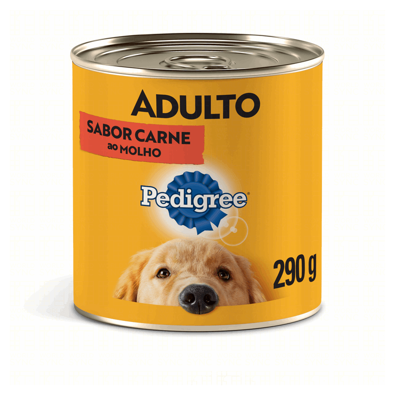 Alimento-para-Caes-Adultos-Carne-ao-Molho-Pedigree-Lata-290g