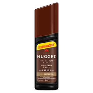 Polidor de Sapato Líquido Marrom Nugget Frasco 60ml Emb.Economica