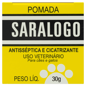 Pomada Uso Veterinário Antisséptica e Cicatrizante Saralogo Caixa 30g