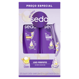 Kit Shampoo + Condicionador Seda Liso Perfeito 325ml Cada