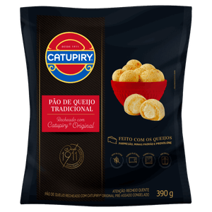 Pão de Queijo Congelado Tradicional Recheio Catupiry Pacote 390g