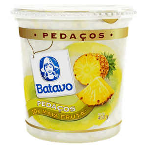 Iogurte Integral Abacaxi Batavo Pedaços Pote 450g