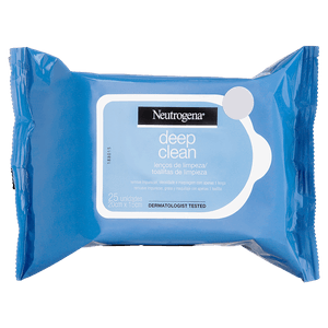 Lenço Umedecido de Limpeza Facial Neutrogena Deep Clean Pacote 25 Unidades