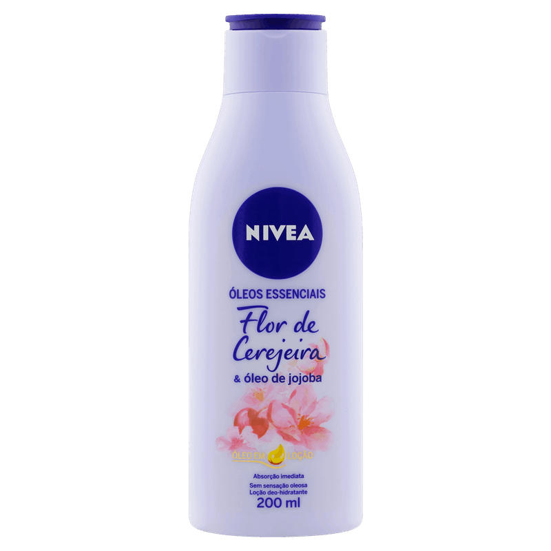 Locao-Deo-Hidratante-Flor-de-Cerejeira---Oleo-de-Jojoba-Nivea-Oleos-Essenciais-Frasco-200ml