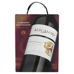 Pack Vinho Chileno Tinto Seco Alicanto Cabernet Sauvignon Rapel Valley Caixa 3l 4 Unidades