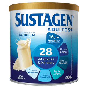 Pó para Preparo de Bebida Baunilha Sustagen Adultos+ Lata 400g