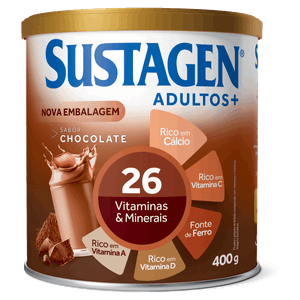 Pó para Preparo de Bebida Chocolate Sustagen Adultos+ Lata 400g