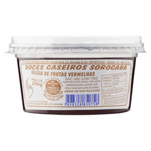 Geleia Caseira Frutas Vermelhas Doces Caseiros Sorocaba Pote 250g