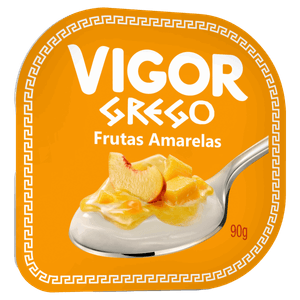 Iogurte Grego Calda Frutas Amarelas Vigor Pote 90g