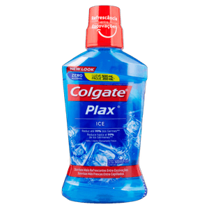 Enxaguante Bucal Zero Álcool Ice Colgate Plax Frasco Leve 500ml Pague 350ml