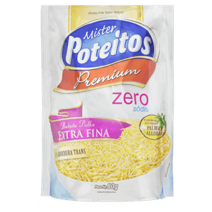 Batata Palha Extrafina Natural Mister Poteitos Premium Pacote 80g