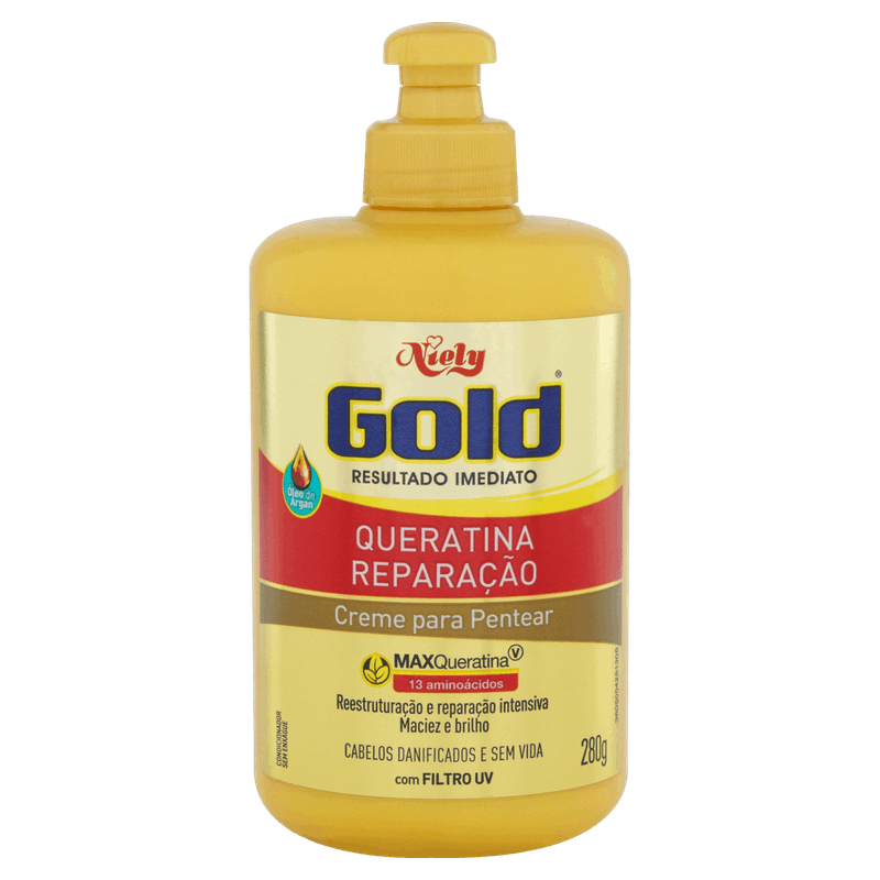 Creme-para-Pentear-Niely-Gold-Queratina-Reparacao-Frasco-280g