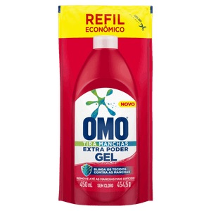 Tira-Manchas Gel Omo Sachê 450ml Refil Econômico