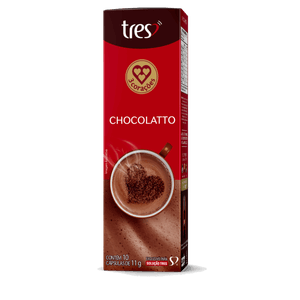 Chocolate Quente em Cápsula Chocolatto Tres Caixa 110g 10 Unidades