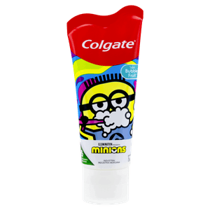 Gel Dental Infantil com Flúor Bubble Fruit Minions Colgate Smiles Bisnaga 100g