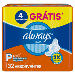 Absorvente com Abas Dia Seca Always Super Proteção Pacote 32 Unidades Leve Mais Pague Menos