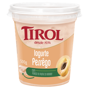 Iogurte Integral Pêssego Tirol Pote 500g