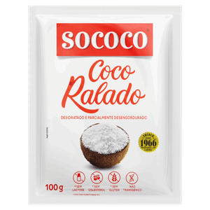 Coco Ralado Desidratado Sococo Pacote 100g