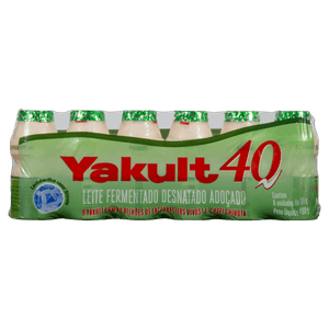 Pack Leite Fermentado Desnatado Yakult 40 Frasco 480g 6 Unidades