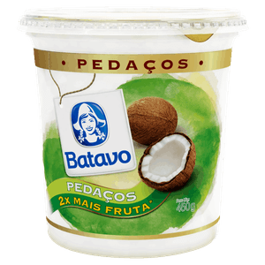 Iogurte Integral Coco Batavo Pedaços Pote 450g