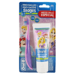 Kit-Escova---Creme-Dental-Infantil-com-Fluor-Frutas-Silvestres-Princesas-Toy-Story-Oral-B-Stages-100g