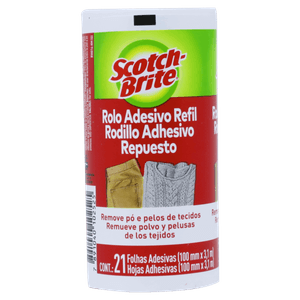 Rolo Adesivo Tira Pelos Scotch-Brite 100mm x 3,1m Refil