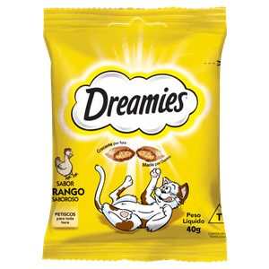 Petisco para Gatos Adultos Frango Dreamies Pacote 40g