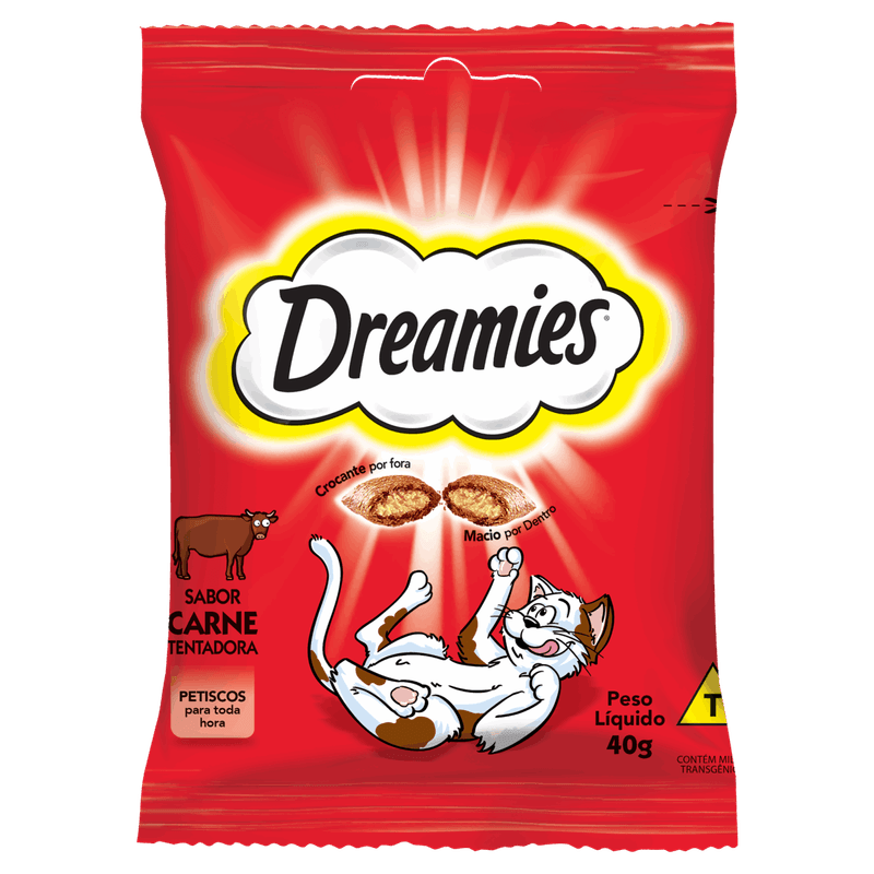 Petisco-para-Gatos-Adultos-Carne-Dreamies-Pacote-40g