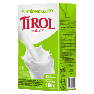 Leite UHT Semidesnatado Tirol Caixa 1l