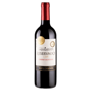 Vinho Chileno Tinto Meio Seco Reservado Santa Carolina Cabernet Sauvignon Valle Central Garrafa 750ml