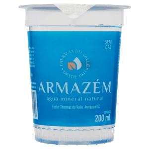 Água Mineral Natural sem Gás Armazém Copo 200ml