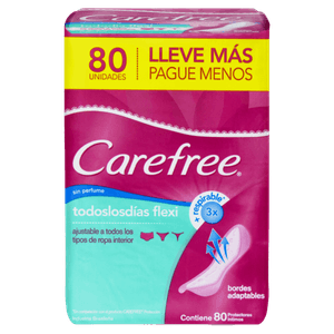 Protetor Diário sem Abas TodoDia Flexi Carefree Pacote Leve Mais Pague Menos 80 Unidades