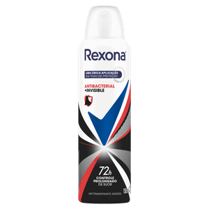 Antitranspirante Aerossol Antibacterial e Invisible Rexona 150ml