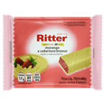Pack Barra de Cereal Morango Cobertura Branca Ritter Pacote 60g 3 Unidades