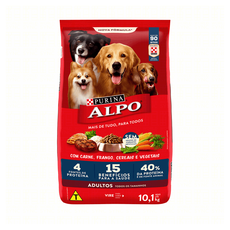 Alimento-para-Caes-Adultos-Todos-os-Tamanhos-Carne-Frango-Cereais-e-Vegetais-Purina-Alpo-Pacote-101kg