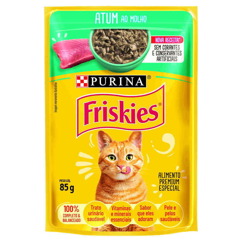 Alimento-para-Gatos-Atum-ao-Molho-Purina-Friskies-Sache-85g