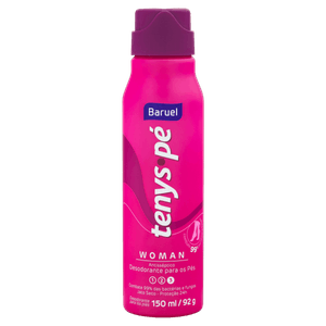 Desodorante para os Pés Jato Seco Antisséptico Baruel Tenys Pé Woman Frasco 150ml